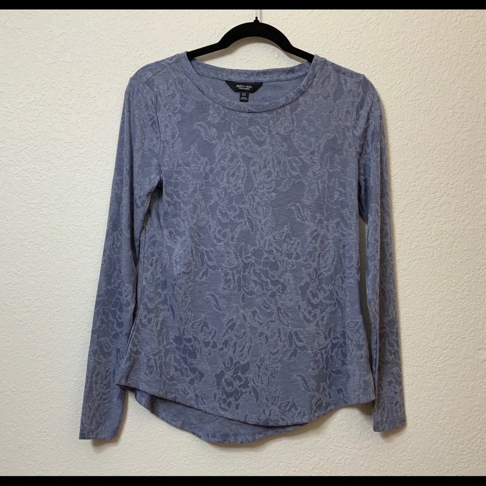 Simply Vera Verawang women’s long sleeve shirt  XS